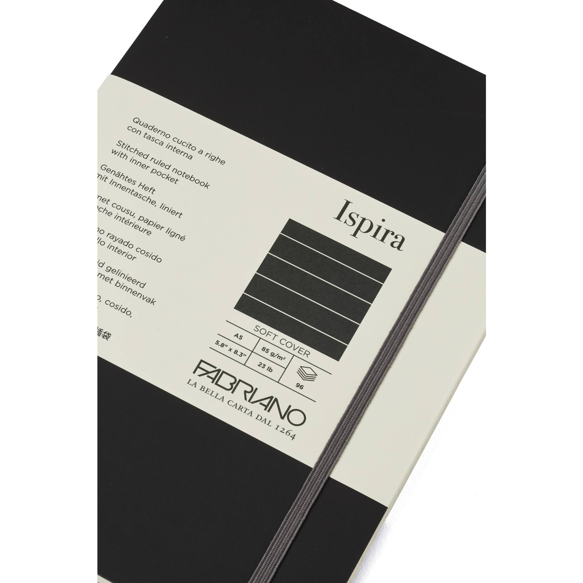 Fabriano® Ispira Black Soft-Cover Notebook